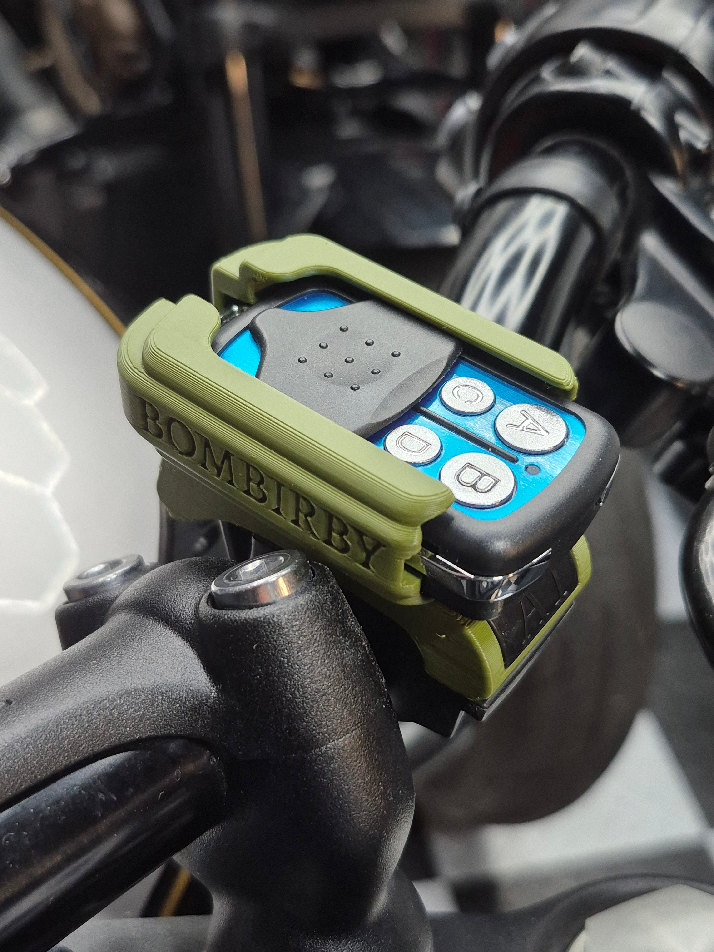 Alpha 1.3 Garage Remote Mount for Handlebar.