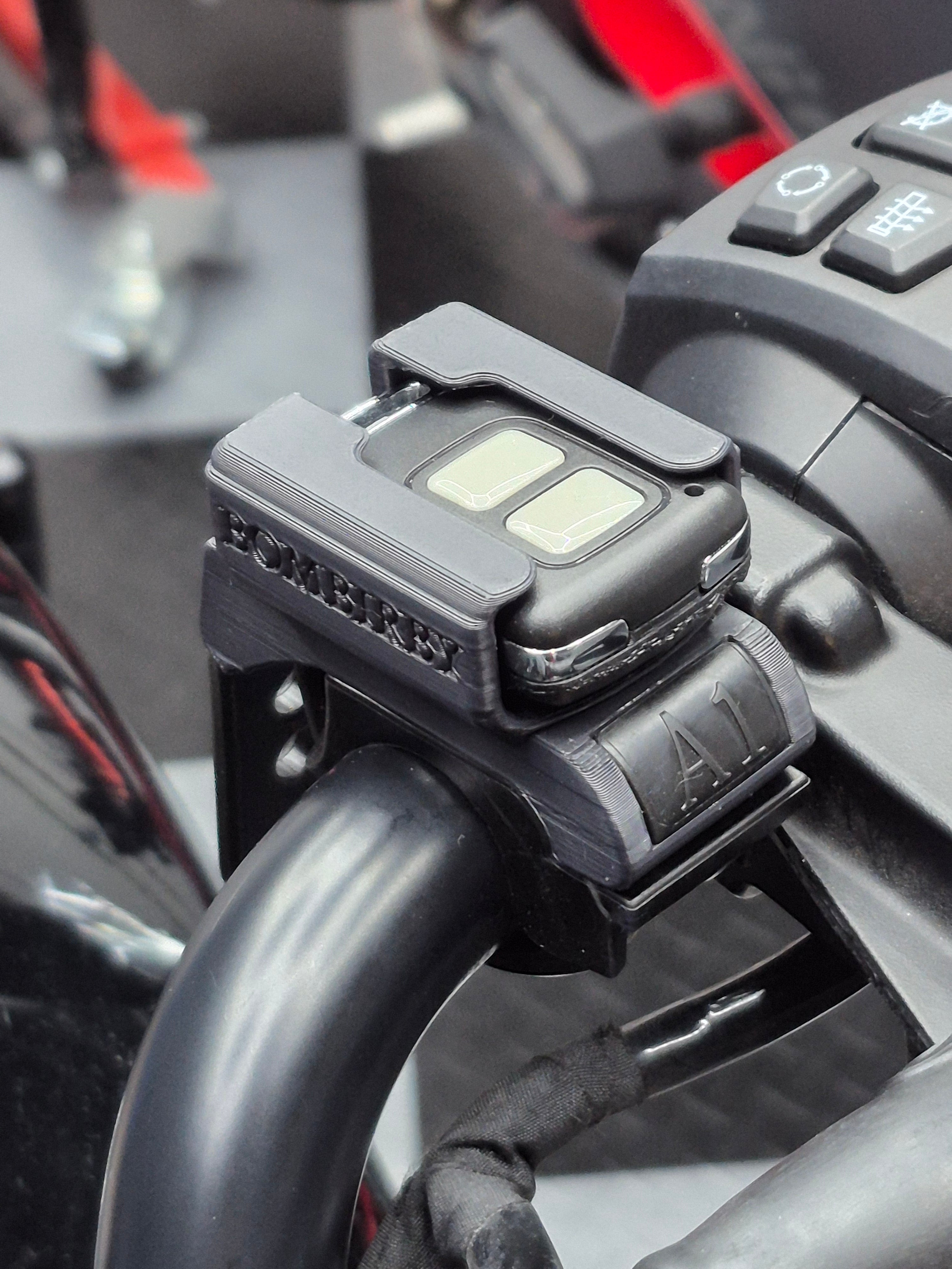 Alpha 1.2 Garage Remote mount for handlebar.